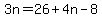 3n=26%2B4n-8