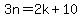 3n=2k%2B10