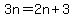 3n=2n%2B3