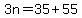 3n=35%2B55