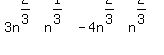 3n%5E%282%2F3%29n%5E%281%2F3%29-4n%5E%282%2F3%29n%5E%282%2F3%29