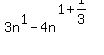 3n%5E1-4n%5E%281%2B1%2F3%29