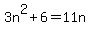 3n%5E2%2B6=11n