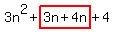 3n%5E2%2Bhighlight%283n%2B4n%29%2B4