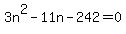 3n%5E2-11n-242=0