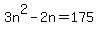 3n%5E2-2n=175