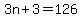 3n+%2B+3+=+126