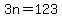 3n+=+123