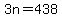 3n+=+438