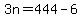 3n+=+444+-+6