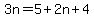 3n+=+5%2B2n%2B4