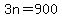 3n+=+900