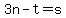 3n+-+t+=+s