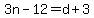 3n-12=d%2B3