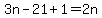 3n-21%2B1=2n