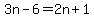 3n-6=2n%2B1