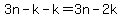 3n-k-k=3n-2k