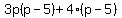 3p%28p-5%29%2B4%28p-5%29