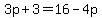 3p%2B3=16-4p