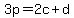 3p=2c%2Bd