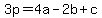 3p=4a-2b%2Bc