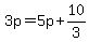 3p=5p%2B10%2F3
