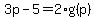 3p-5=2%2Ag%28p%29