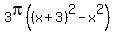 3pi%28%28x%2B3%29%5E2-x%5E2%29