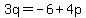 3q=-6%2B4p
