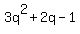 3q%5E2%2B2q-1