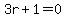 3r%2B1=0