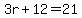 3r%2B12=21
