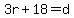 3r%2B18=d