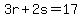 3r%2B2s=17