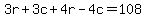 3r%2B3c%2B4r-4c=108