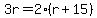 3r=2%28r%2B15%29