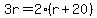 3r=2%28r%2B20%29