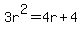 3r%5E2=4r%2B4