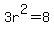 3r%5E2+=+8