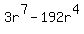 3r%5E7+-+192r%5E4