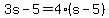 3s-5=4%28s-5%29