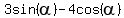 3sin%28alpha%29-4cos%28alpha%29