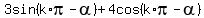 3sin%28k%2Api-alpha%29%2B4cos%28k%2Api-alpha%29