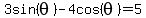 3sin%28theta%29-4cos%28theta%29=5