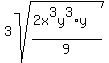3sqrt%28%282x%5E3y%5E3%2Ay%29%2F9%29