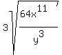 3sqrt%28%2864x%5E11%29%2Fy%5E3%29