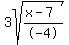 3sqrt%28%28x-7%29%2F-4%29