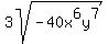 3sqrt%28-40x%5E6y%5E7%29