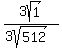 3sqrt%281%29%2F%283sqrt%28512%29%29