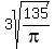 3sqrt%28135%2Fpi%29